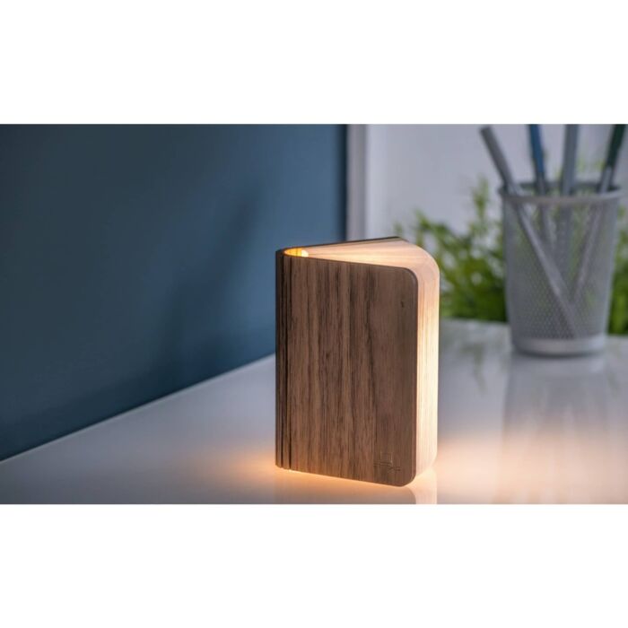 Gingko Smart Book Light (Natural Wood) - Walnut - Mini